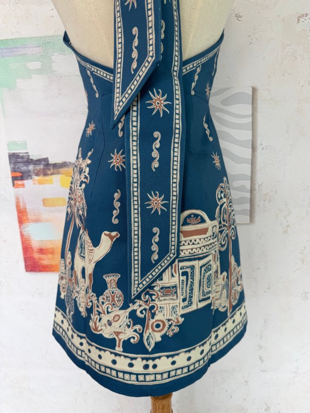 Alémais Acacia printed halterneck cotton minidress - Picture 10 of 11